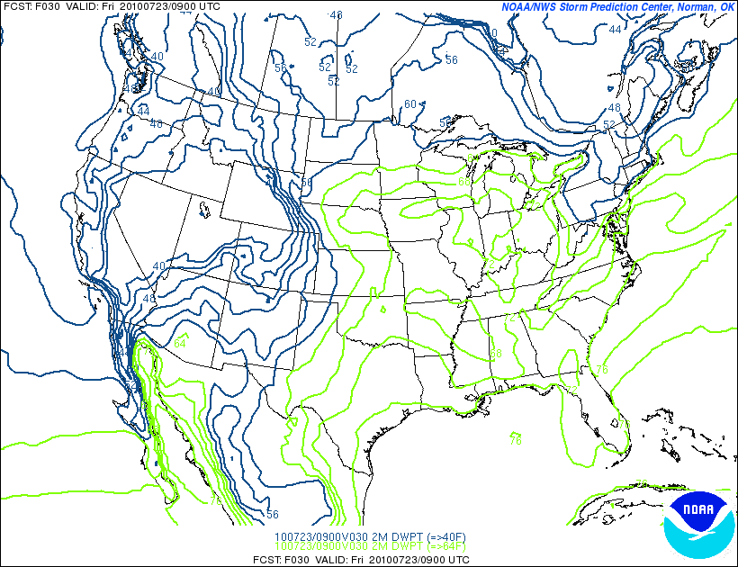 Fri am dewpoints