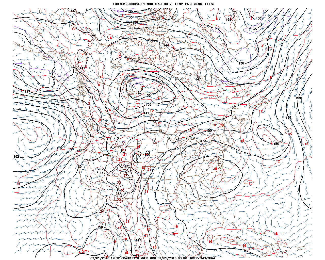 Sun. hot 850mb