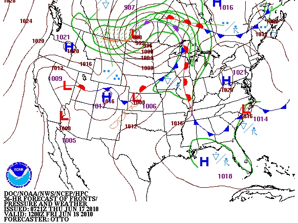 Surface fronts