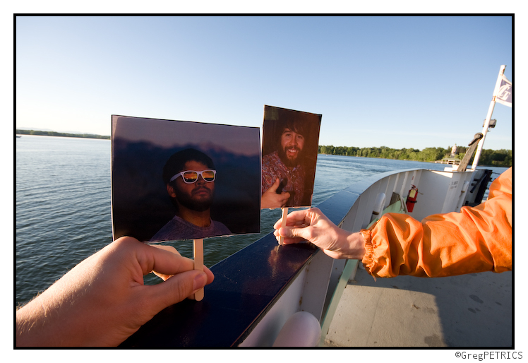 Porter and Dwyer relax on the boat to New York