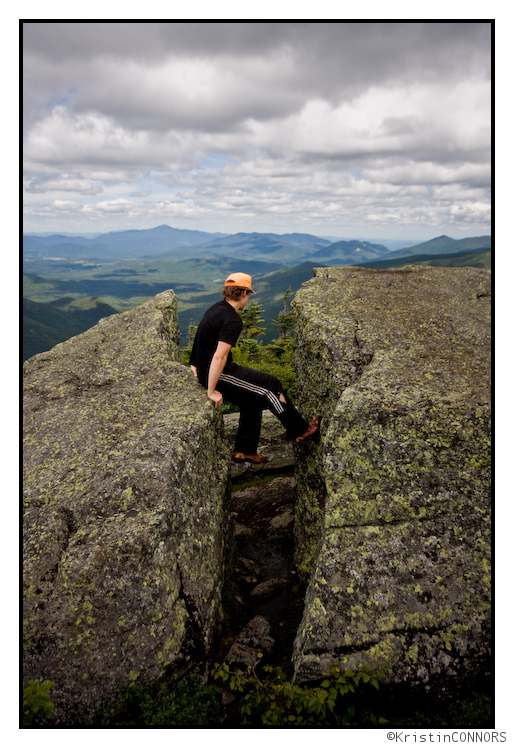 the easy bouldering atop Mt. Colden