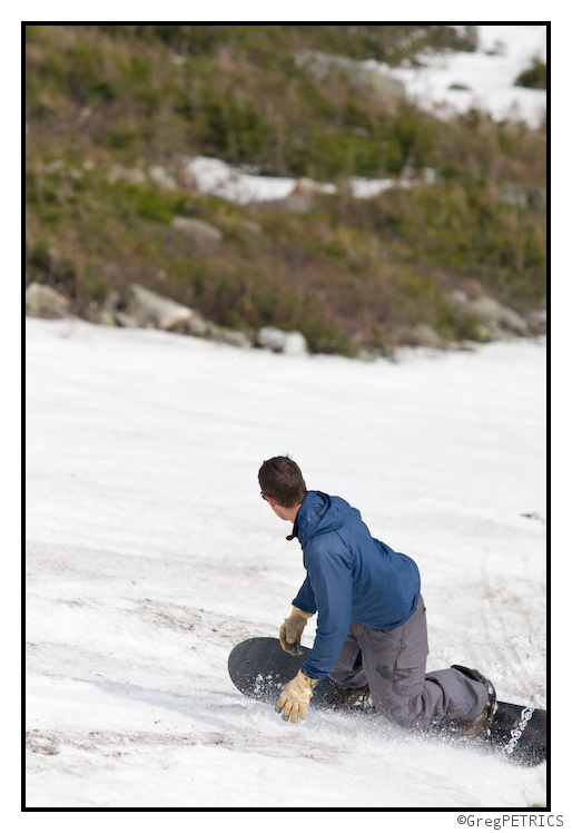 Christian throttles the lower snowfields