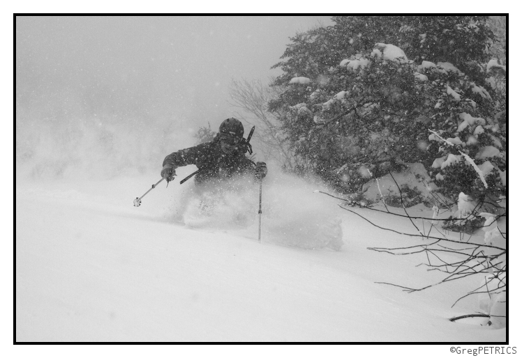 Ben far from the crowds, deep in the pow