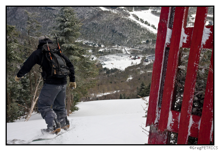 Christian Enters Starr Ski Trail