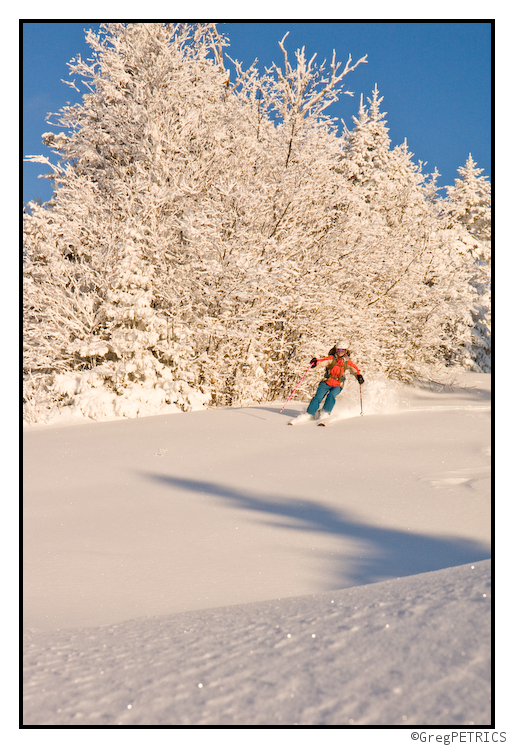 Sunset and Powder at Bolton Valley