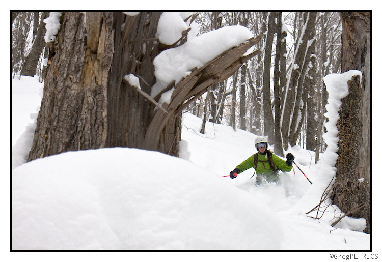 Kristin Schusses Powder in Vermont