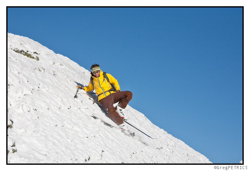 skiing some stones