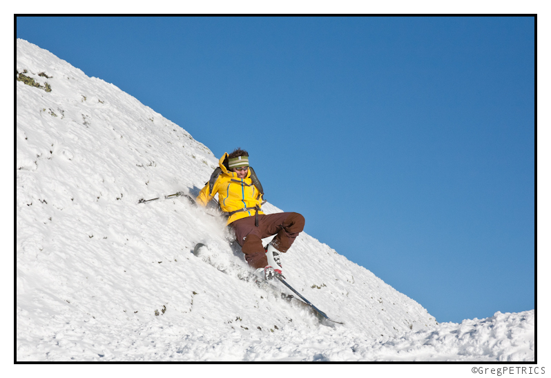 skiing some stones