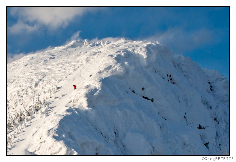 an effect imparted upon a mountainside