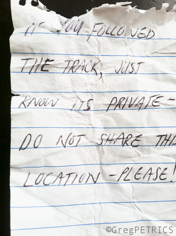 note on the windshield