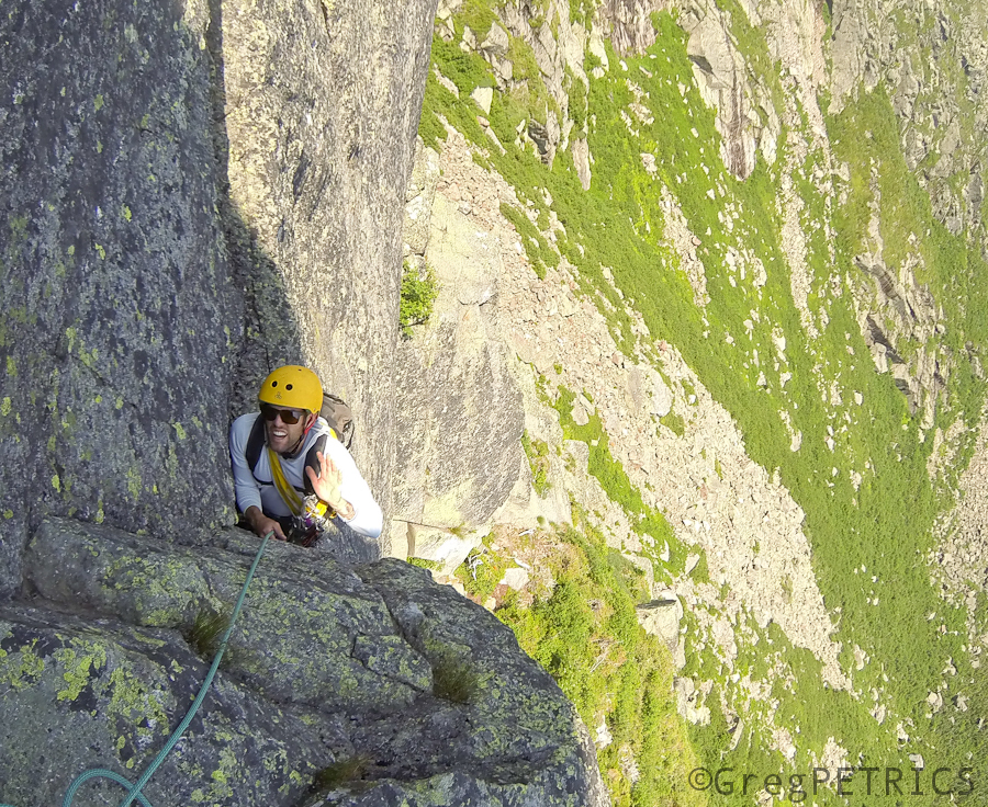 first airy feel of the climb