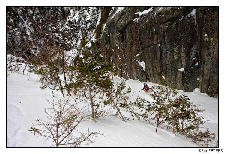 skiing toward the cruxes