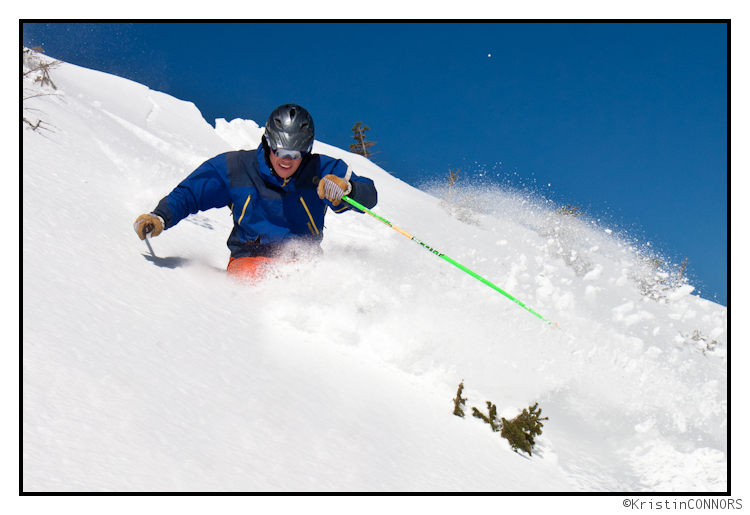 Greg skiing clearly terrified