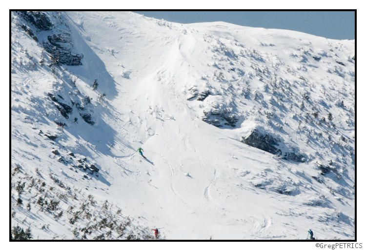 a skier wearing neon green