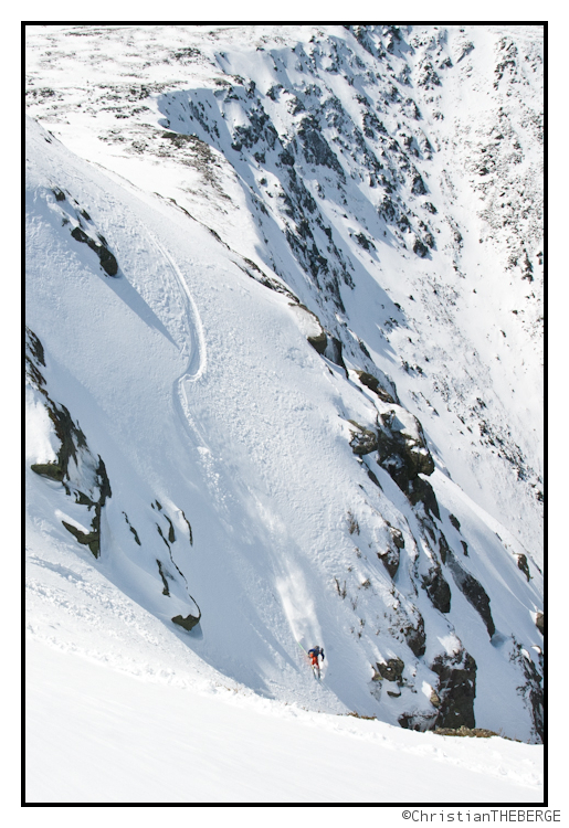 Skiing velvet powder snow in New Hampshire