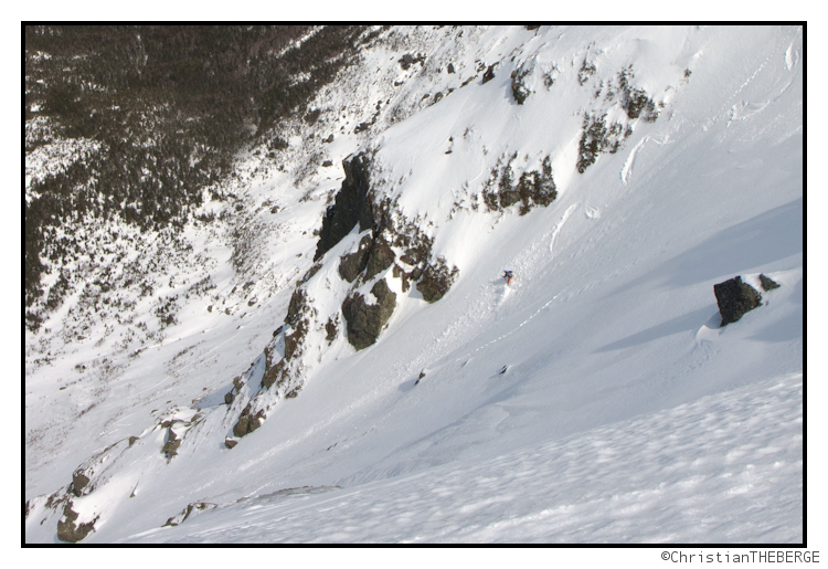 skiing transitiony powder snow in New Hampshire