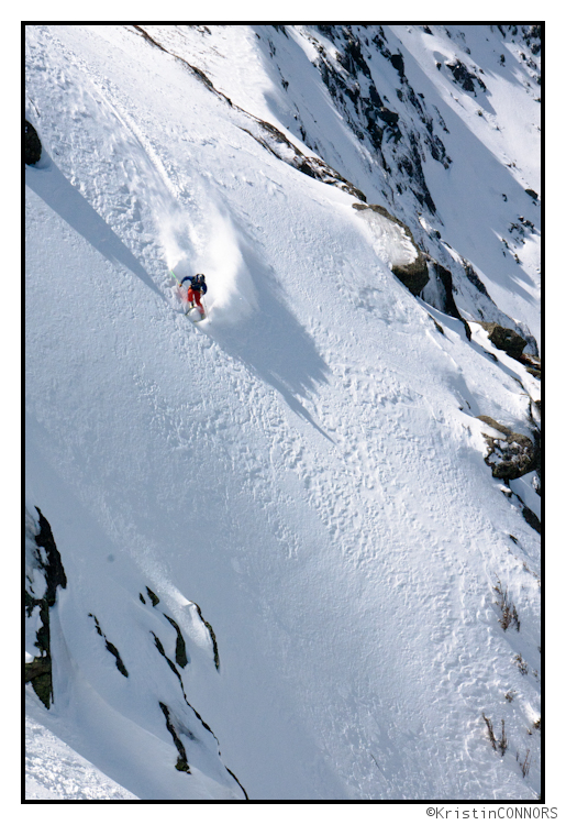 skiing velved powder snow in New Hampshire