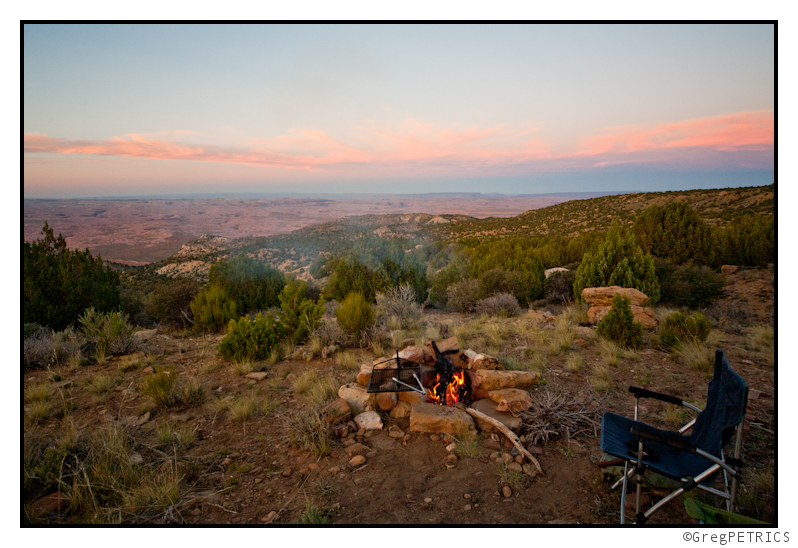 The campsite in the Escelante