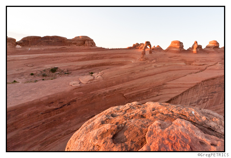 delicate arch from across the canyon