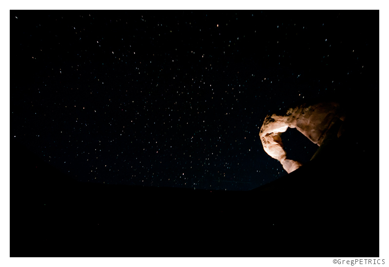 Delicate arch and stars