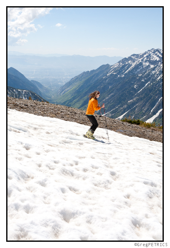 the summit snowfields of Baldy