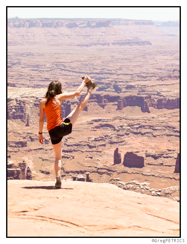 posing in front of Canyon Lands