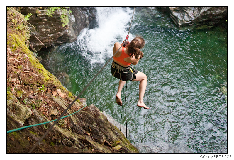 Kristin on the zip line