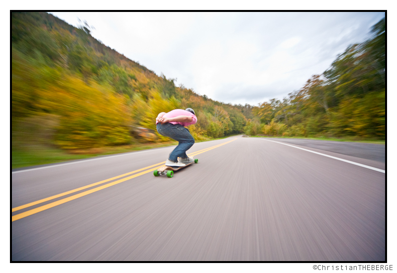 The author smiling on 10sk8