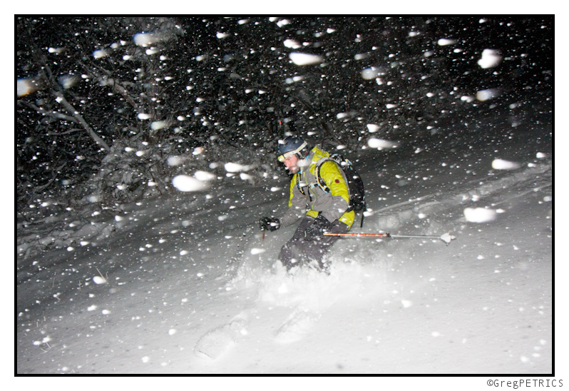 skiing powder snow on october 27 2011